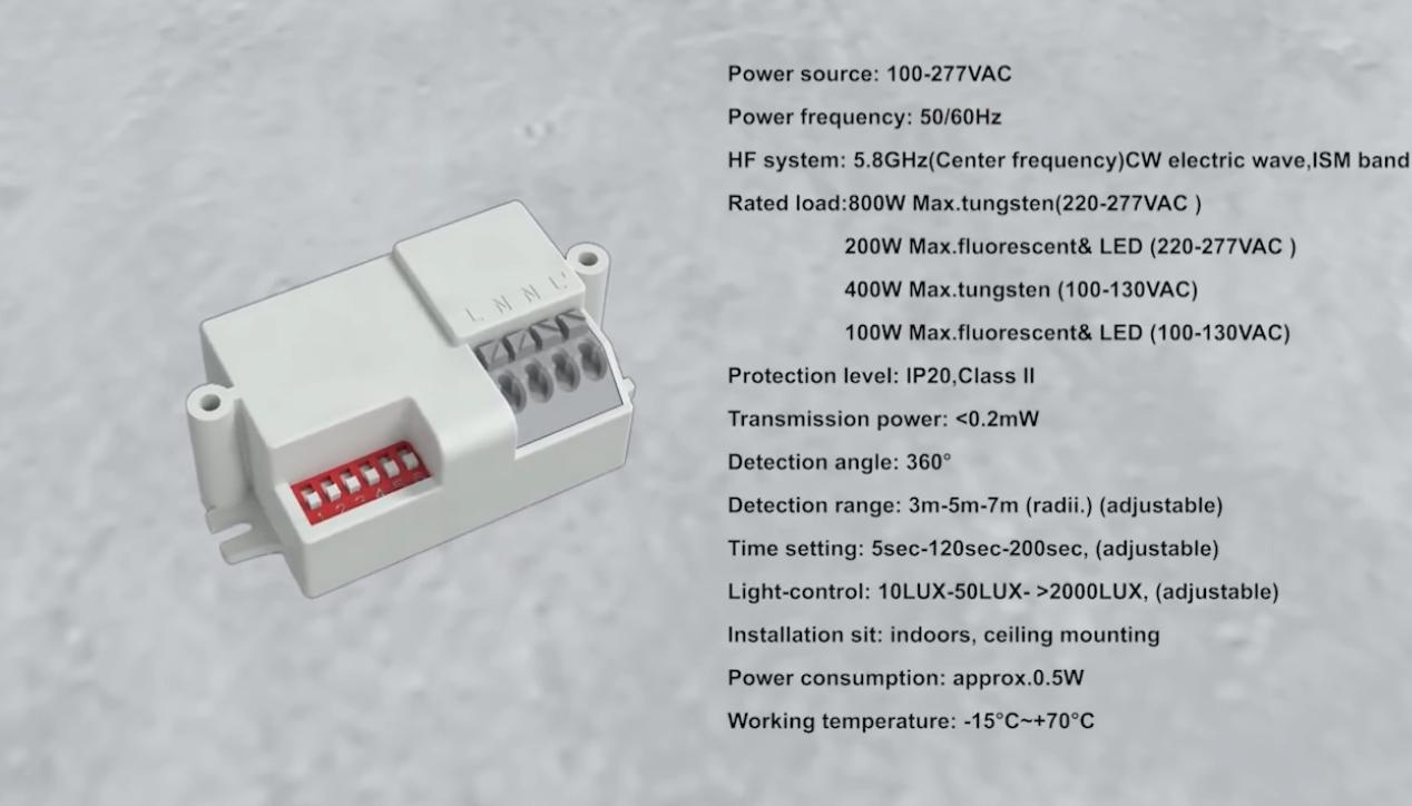 PDLUX PD-MV1031-5.8GHz 360 ° స్మార్ట్ లైటింగ్ & సెక్యూరిటీ కోసం మైక్రోవేవ్ మోషన్ సెన్సార్‌ను ప్రారంభించింది